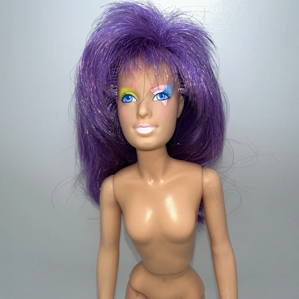 Vintage 1986 Jem And The Holograms Misfits Clash Doll Hasbro Outfit Accessories